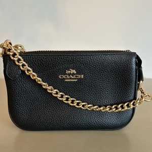 COACH Gold Chain Wristlet